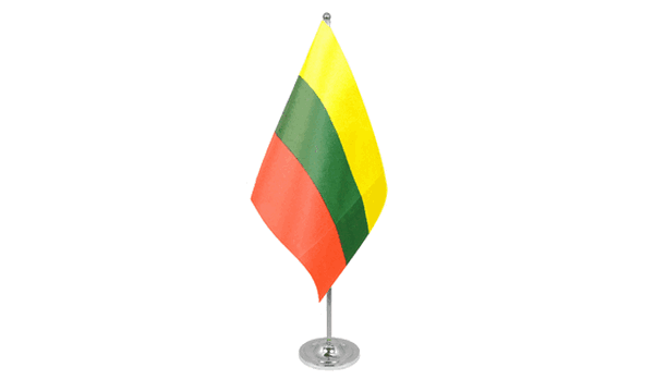Lithuania Satin Table Flag